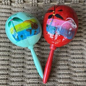 NWOT Colorful Hand-Painted Maracas